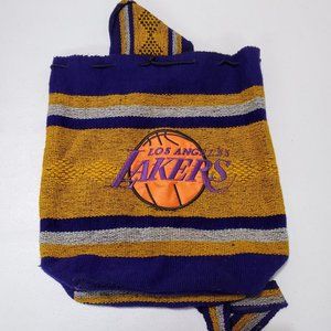 Los Angeles Lakers Women Handbag‎ Blue Yellow Logo Embroidered